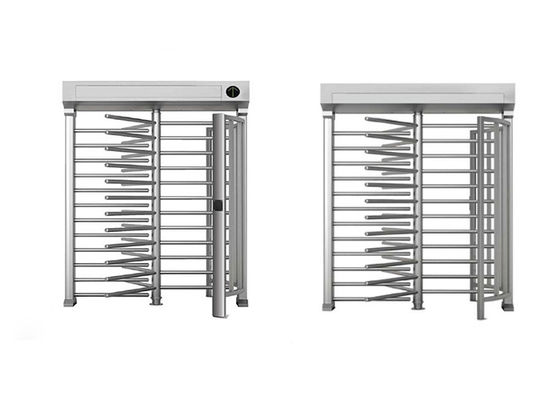 Tourniquet pleine hauteur avec lecteur de code-barres RFID, fonctionnement DC 24V et mécanisme anti-file d'attente pour le contrôle d'accès double