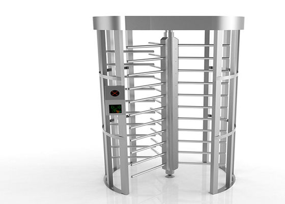 Tourniquet pleine hauteur avec lecteur de code-barres RFID, fonctionnement DC 24V et mécanisme anti-file d'attente pour le contrôle d'accès double