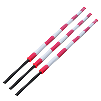 Tubes en fibre de carbone personnalisées Rode et blanche Mousse externe à film réfléchissant Barrière de porte bras rond