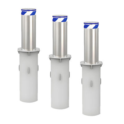Résistance au véhicule hostile (HVM) Ligne LED en acier inoxydable brossée Bollard hydraulique automatique