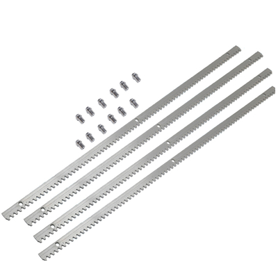 Crémaillère en acier galvanisé robuste de 8 mm, 10 mm, 12 mm, 22 mm d'épaisseur et d'un mètre de long pour moteur de portail coulissant