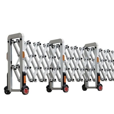 Porte de barrière rétractable en acier inoxydable à poussée manuelle et tirante pour l'utilisation dans les centres commerciaux