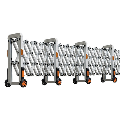 Barrière de sécurité rétractable pour piétons, durable, à fonctionnement manuel, extensible, avec roue