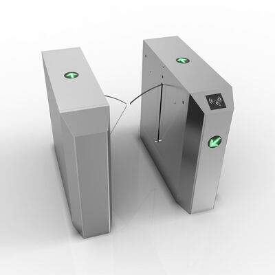 Barrière à rabats bidirectionnelle automatique en acier inoxydable 316 pour zones à forte affluence