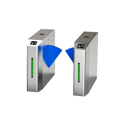 Portillon à battant avec reconnaissance faciale, RFID et empreintes digitales, avec un débit de 30 personnes/minute pour les centres de remise en forme