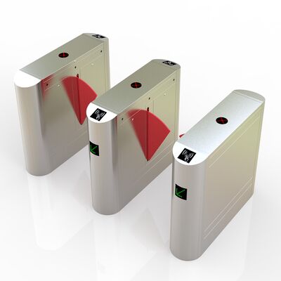 Barrière de sécurité piétonne à clapet avec moteur DC 40W et largeur 550MM en acier inoxydable 304 pour le contrôle d'accès