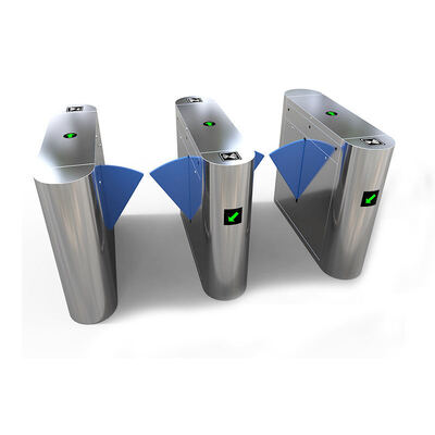 Barrière de sécurité à clapet avec moteur BLDC et reconnaissance faciale, débit de 30 personnes par minute pour le contrôle d'accès