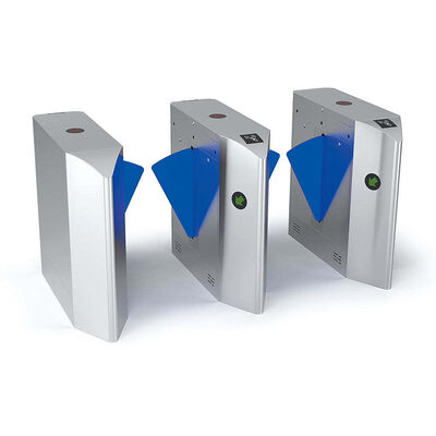 Tourniquet piétonnier de sécurité pour l'entrée et la sortie du métro avec scanner facial, barrière à rabat en acier inoxydable 304, largeur de passage de 600 mm