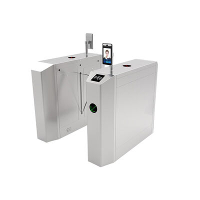 Barrière de sécurité à rabat de taille humaine en acier inoxydable SS304 avec moteur DC 24V et fonction d'autocontrôle des défauts