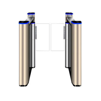 Portillon pivotant biométrique RS485 IP54 avec reconnaissance faciale et barrière en acrylique de 10 mm pour le contrôle d'accès sécurisé