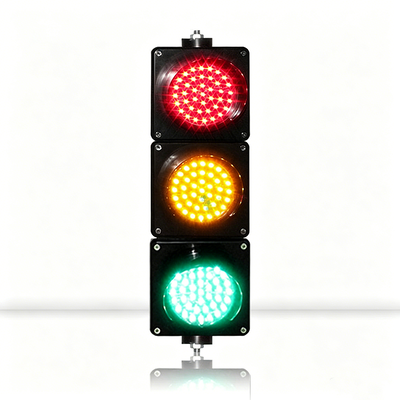 Indication intelligente de la sécurité routière 100 mm Lentille colorée Signal de circulation LED avec durée de vie de 100000H LED et matériel de coque PC