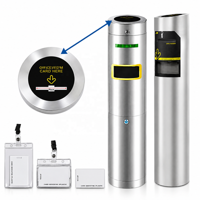 Collecteur de cartes RFID en acier inoxydable 304 avec capacité de 280 cartes et capteur de mouvement d'ouverture de porte pour contrôle d'accès au gymnase