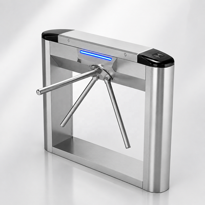 Porte de tourniquet tripode slim bidirectionnelle de 180 mm avec indicateurs LED et acier inoxydable 304 pour le contrôle d'accès des piétons