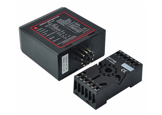 Détecteur de boucle de véhicule avec plage de fréquences de 20 kHz à 170 kHz Temps de réaction de 100 ms et relais de sortie de 240 V/5 A pour les portes automatiques et le contrôle d'accès au stationnement RFID