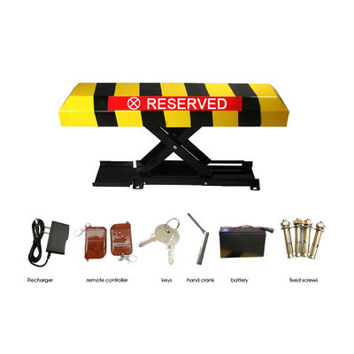 Serrure de stationnement automatique à moteur DC12V avec hauteur de levage de 305 mm et batterie rechargeable au plomb acide